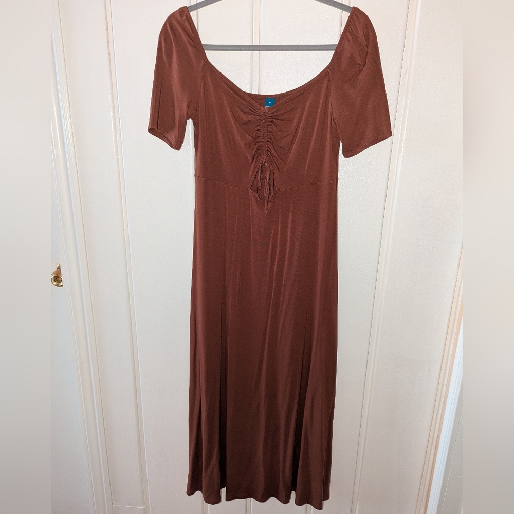 Chocolate Brown Midi Dress